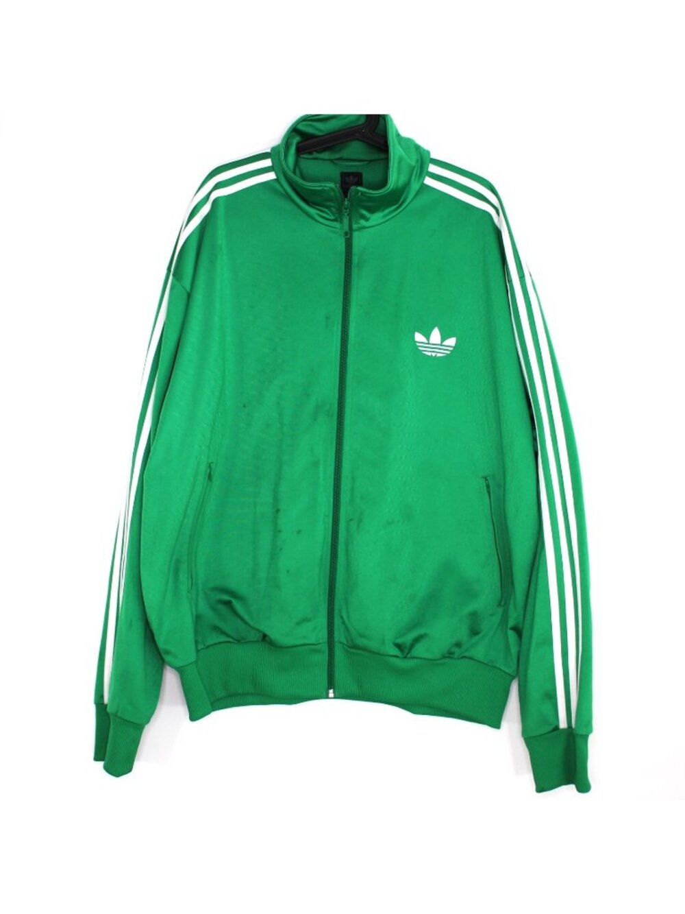 Vintage Adidas Mens 2XL Y2K Trefoil Firebird Green Track Jacket F1421